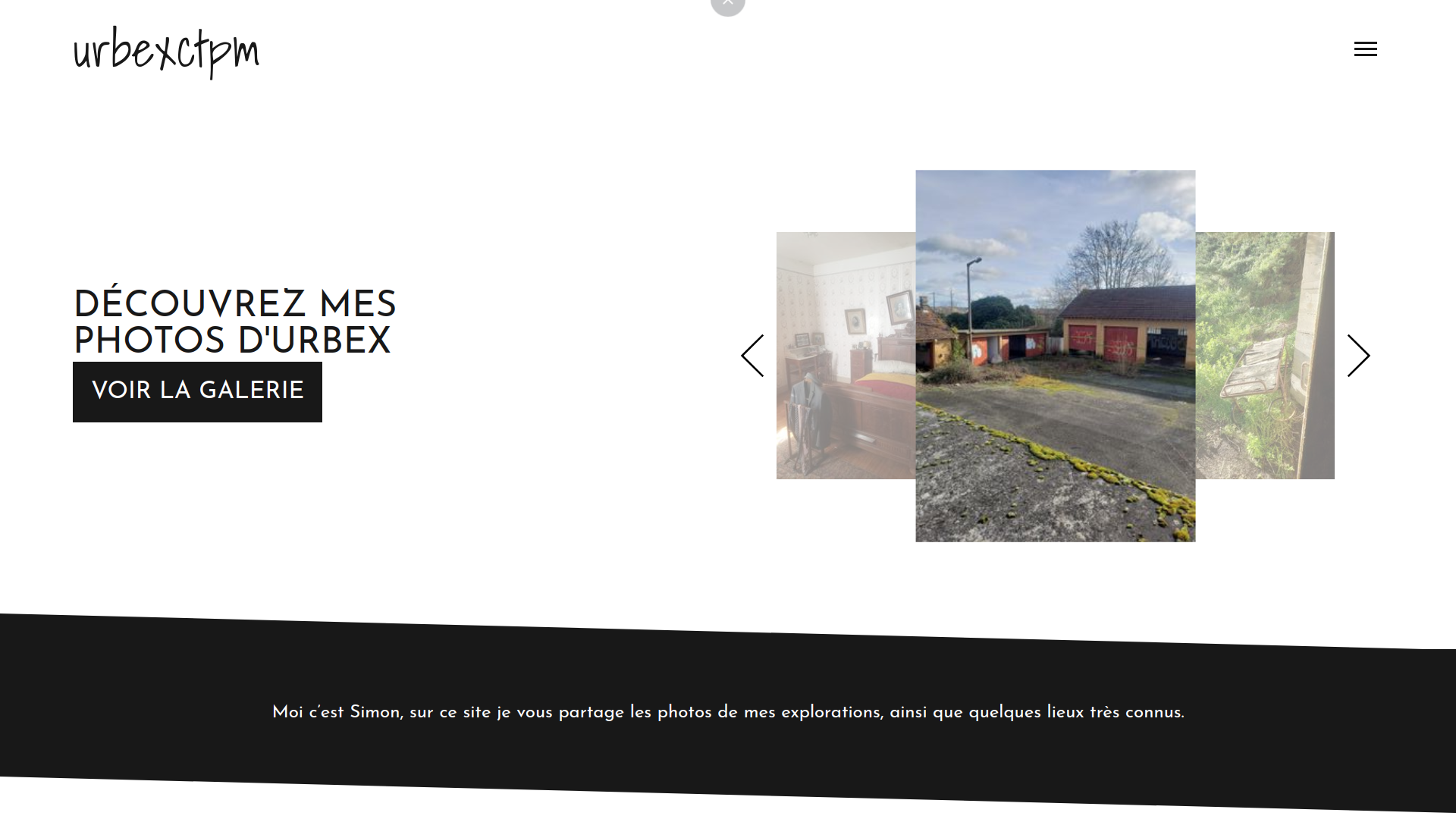 Page d'accueil du site urbexctpm